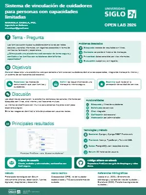 Sistema de vinculación de cuidadores para personas con capacidades limitadas